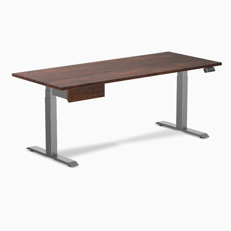 Desky Dual Softwood Standing Desk With Drawer