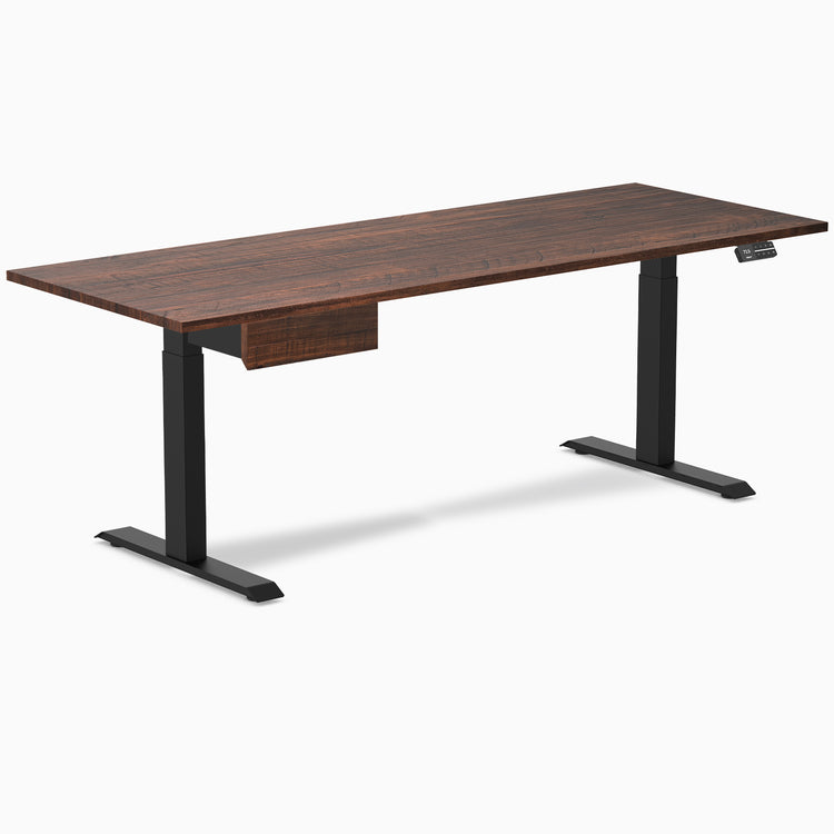 Desky Dual Softwood Standing Desk With Drawer