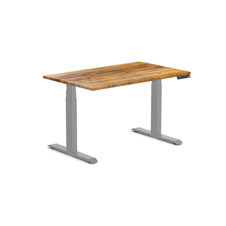 Almost Perfect Desky Dual Hardwood Sit Stand Desk-Teak Desky®