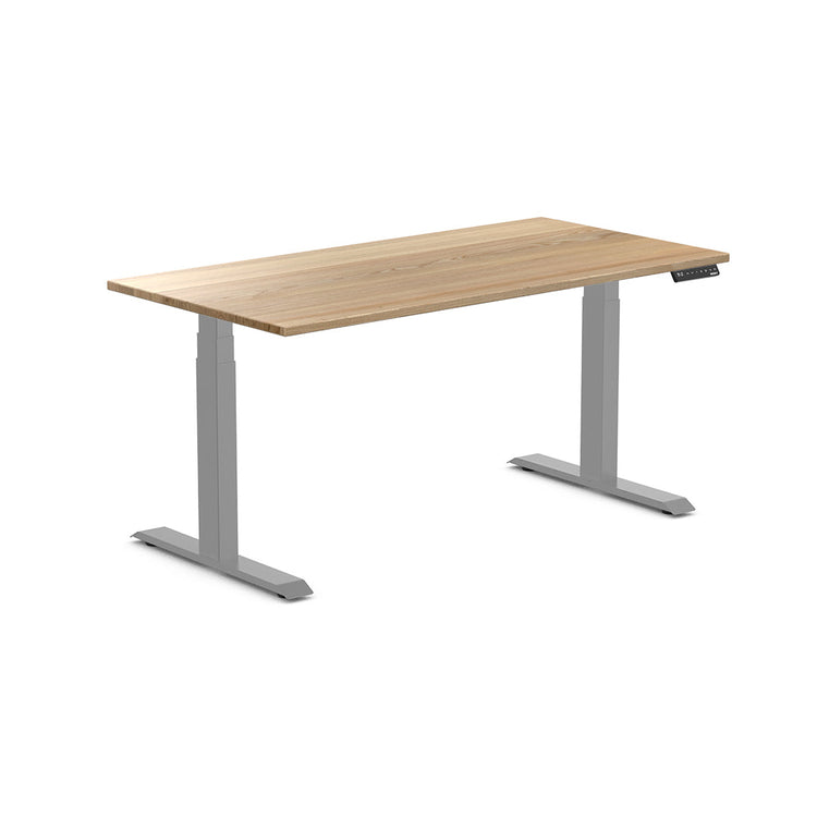 Almost Perfect Desky Dual Hardwood Sit Stand Desk-White Ash Desky®