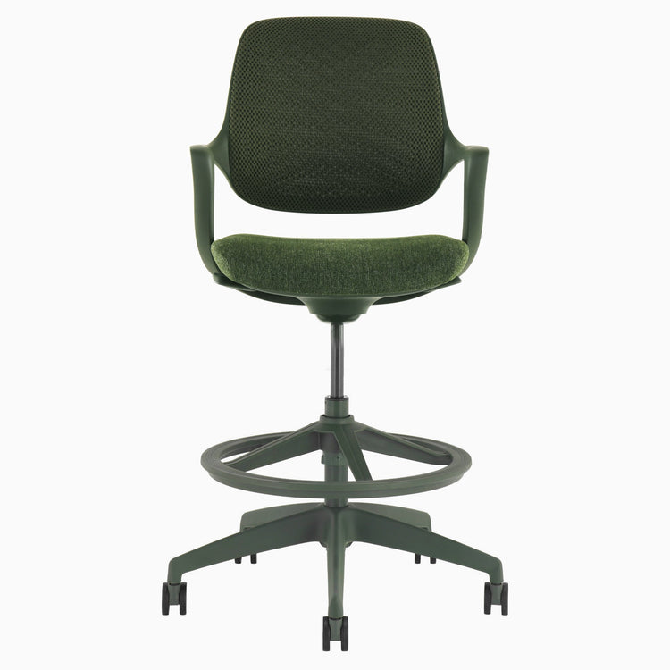 Dark green office modern drafting chair