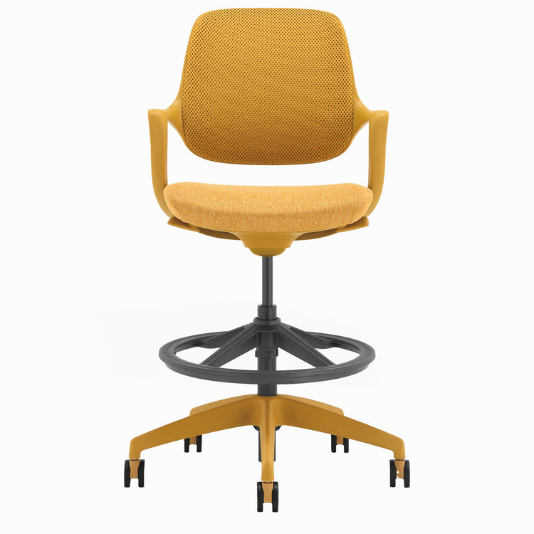 Mustard yellow drafting chair - Desky