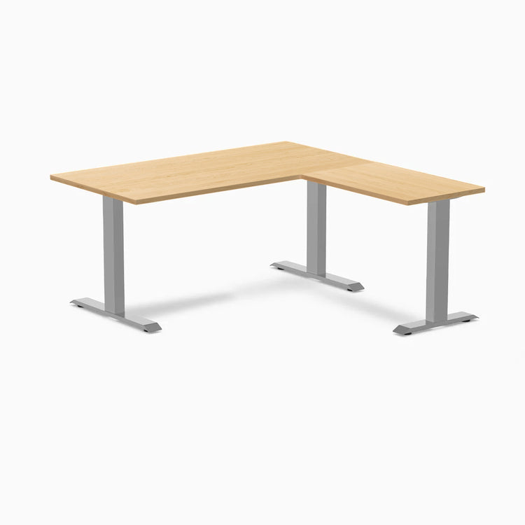 Desky Zero Hardwood L-Shape Office Desk