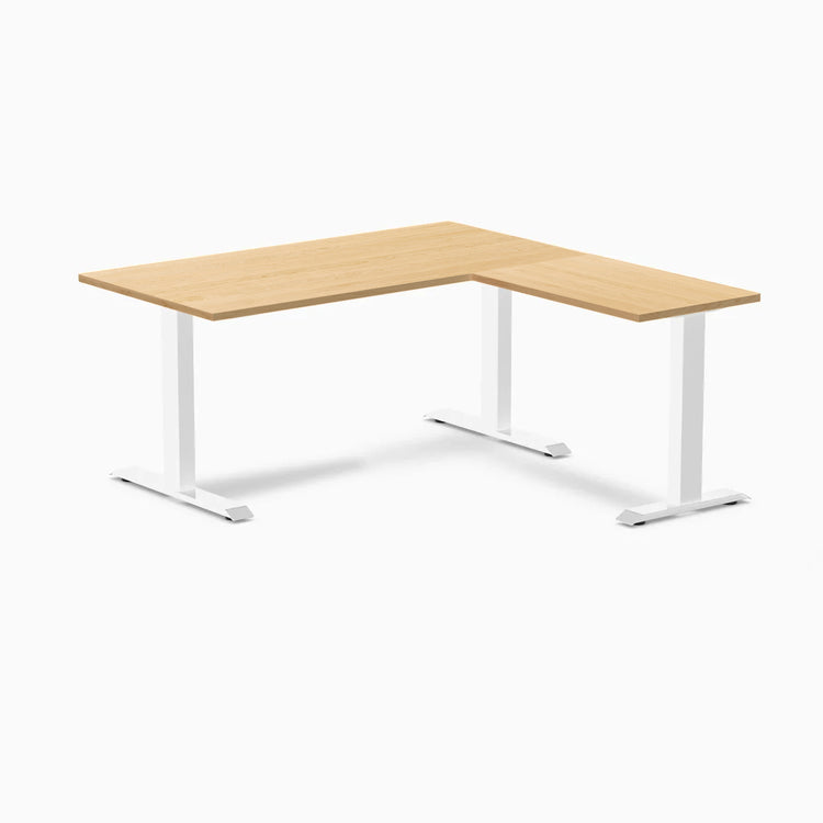 Desky Zero Hardwood L-Shape Office Desk