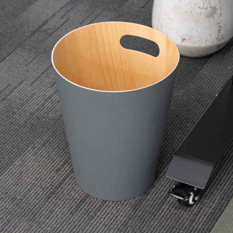 Desky Wooden Rubbish Bin