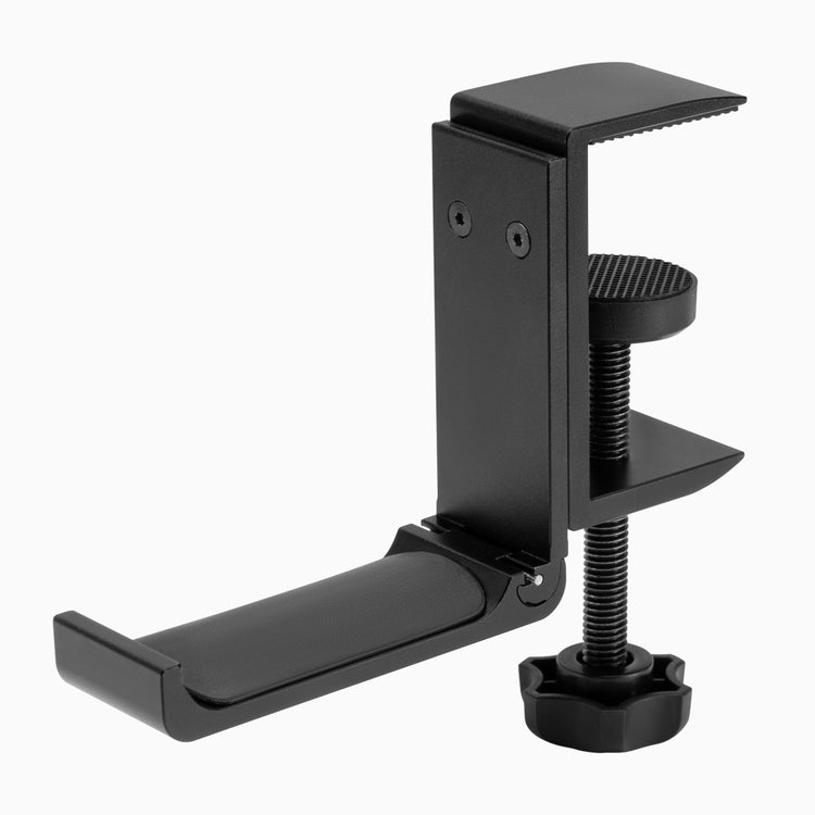 Foldable headphone hanger black