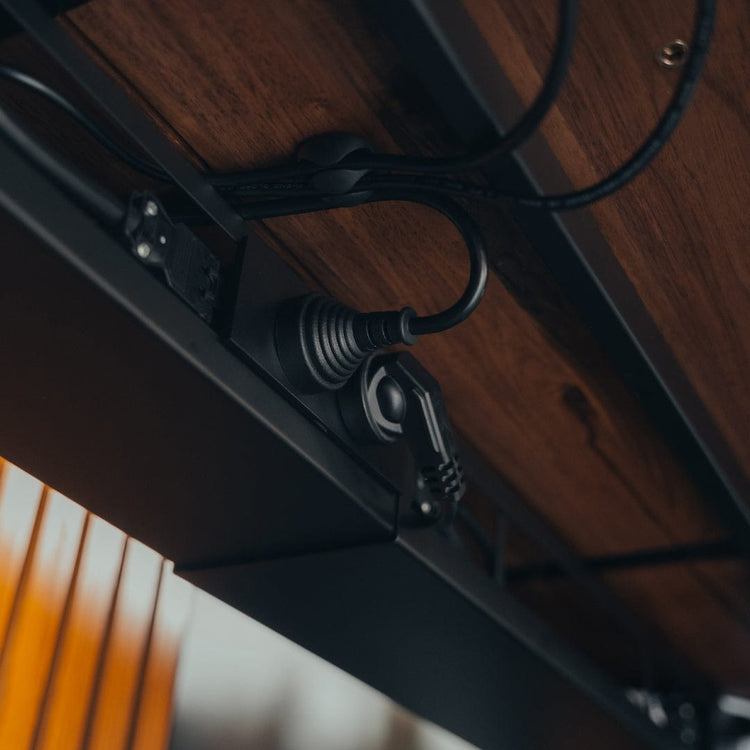 Desky Integrated Cable & Power Channel-Matte Black Desky®