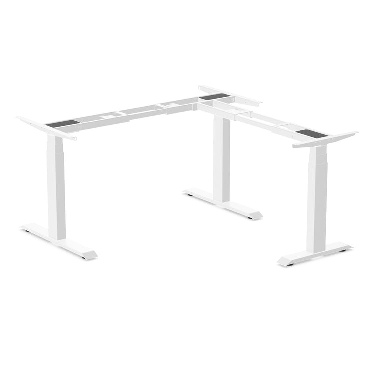 Desky Sit Stand L-Shape Desk Frame-White Desky®