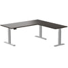 Desky Eco L-Shape Melamine Sit Stand Desk-Burnished Wood Desky®