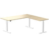 Desky Eco L-Shape Melamine Sit Stand Desk-Classic Oak Desky®