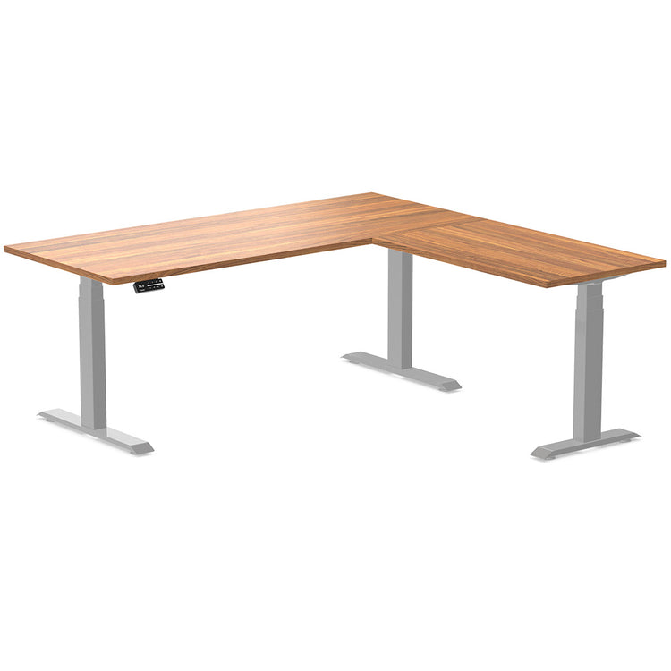 Desky Eco L-Shape Melamine Sit Stand Desk-Prime Oak Desky®