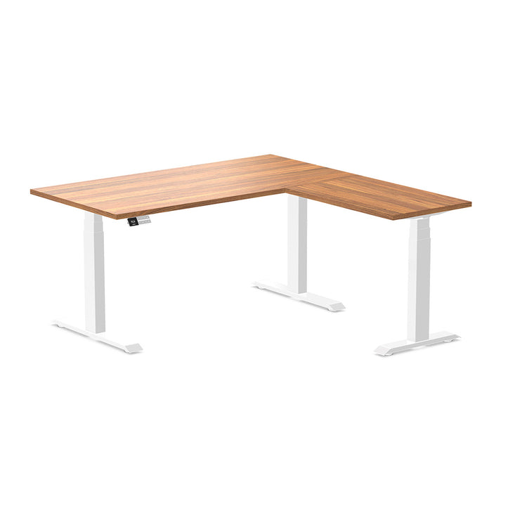 Desky Eco L-Shape Melamine Sit Stand Desk-Prime Oak Desky®