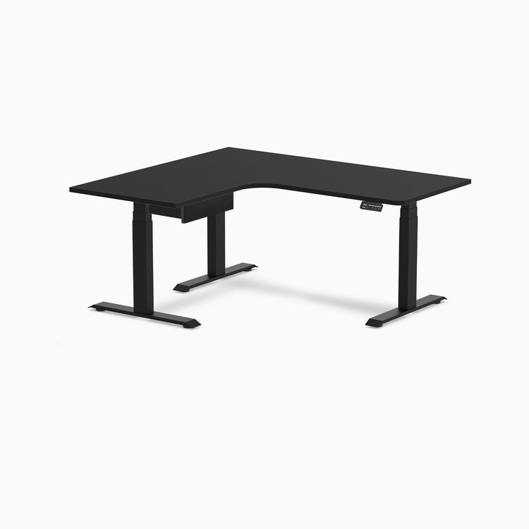 Desky L-Shape Melamine Standing Desk With Drawer