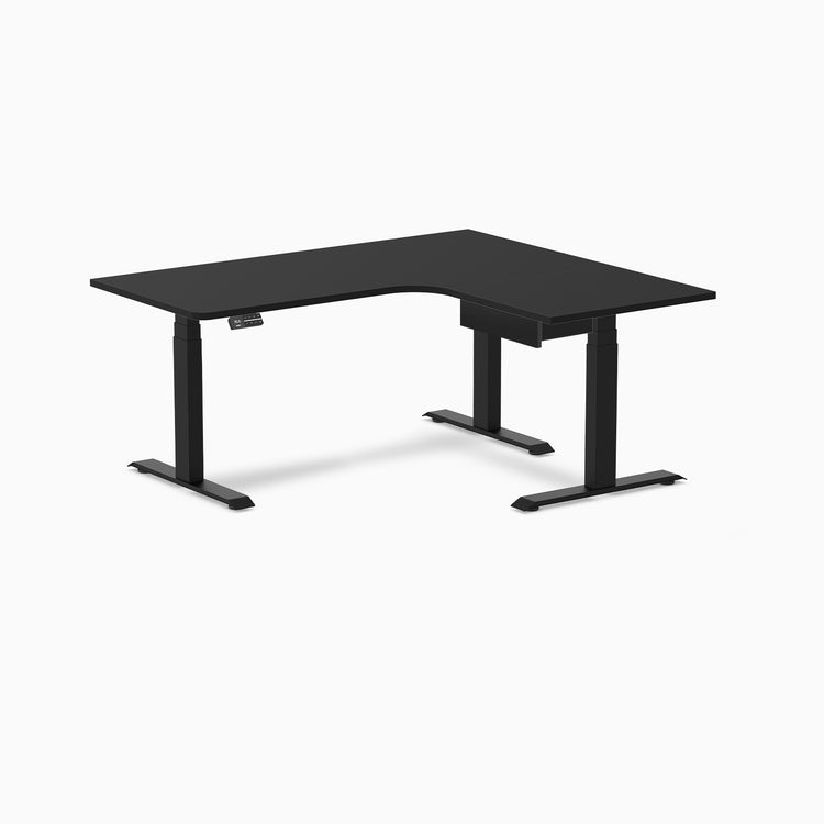 Desky L-Shape Melamine Standing Desk With Drawer
