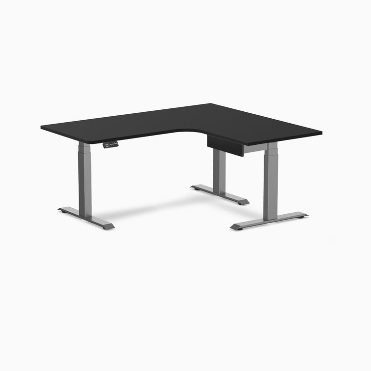 Desky L-Shape Melamine Standing Desk With Drawer