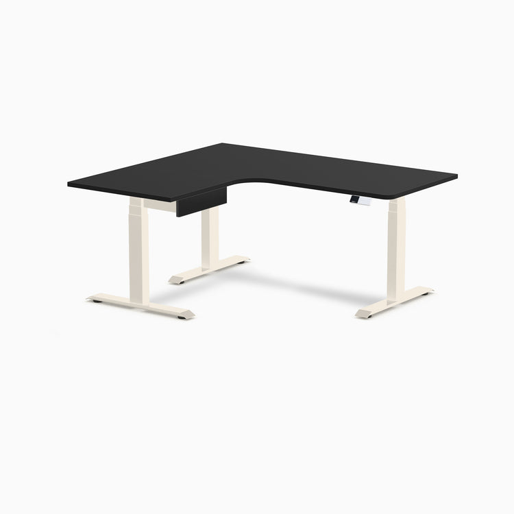 Desky L-Shape Melamine Standing Desk With Drawer