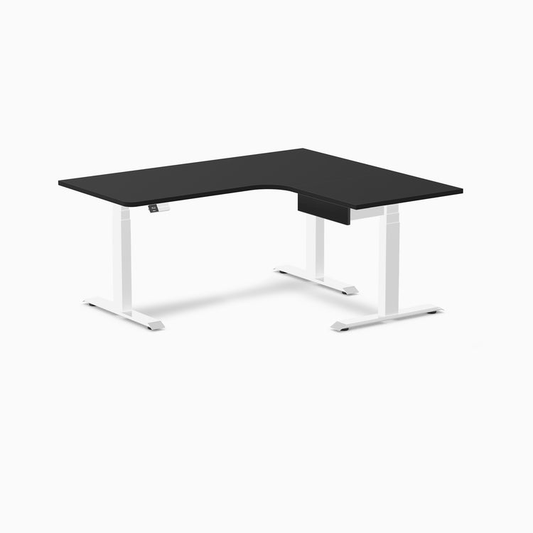 Desky L-Shape Melamine Standing Desk With Drawer