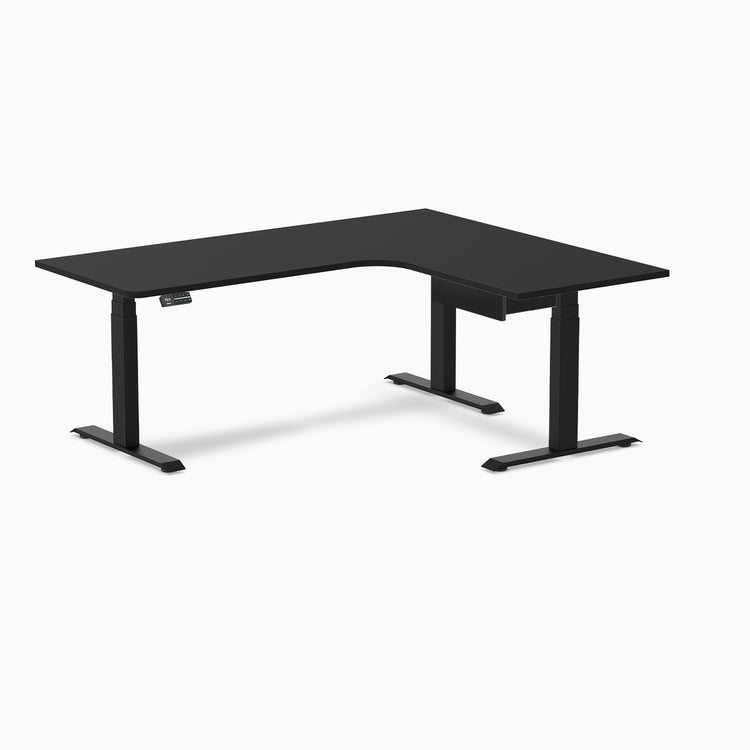 Desky L-Shape Melamine Standing Desk With Drawer