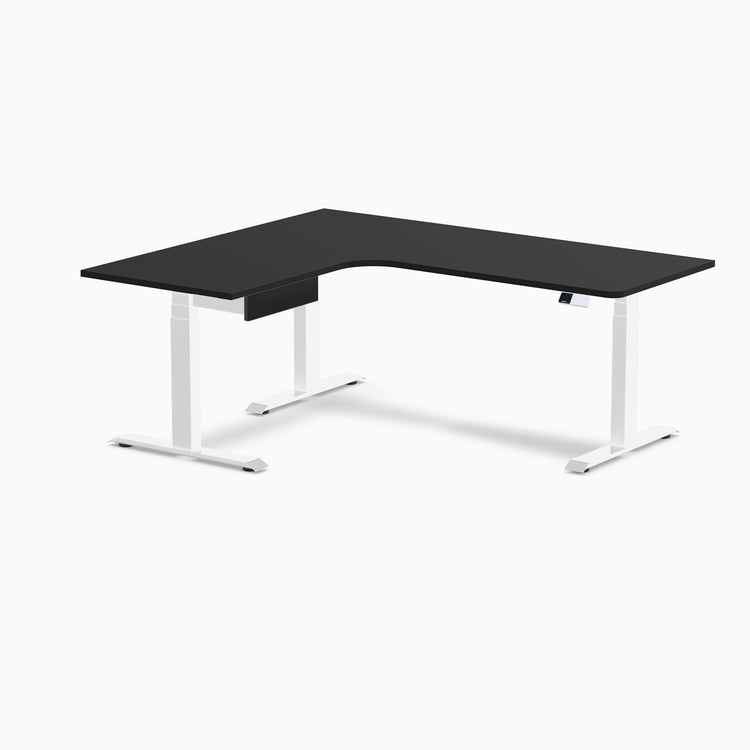 Desky L-Shape Melamine Standing Desk With Drawer