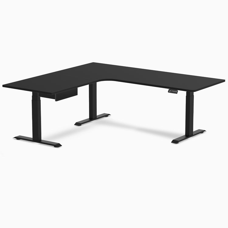 Desky L-Shape Melamine Standing Desk With Drawer