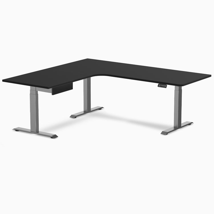 Desky L-Shape Melamine Standing Desk With Drawer