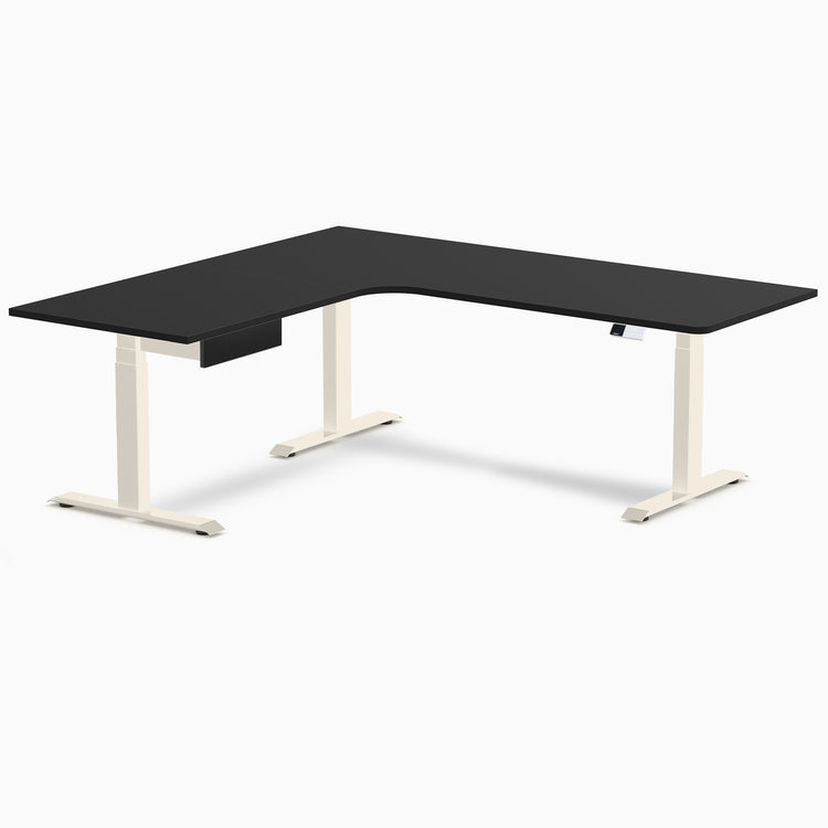 Desky L-Shape Melamine Standing Desk With Drawer