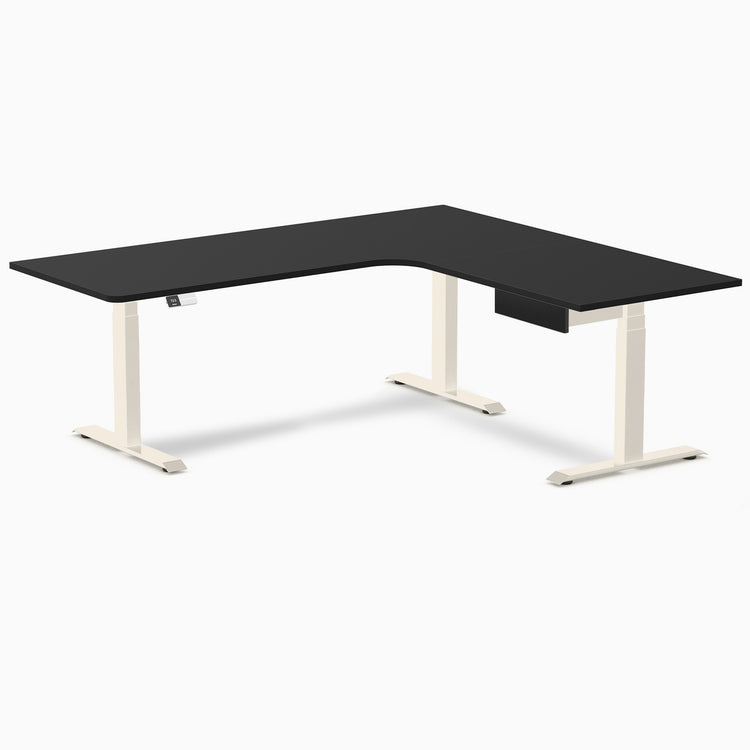 Desky L-Shape Melamine Standing Desk With Drawer