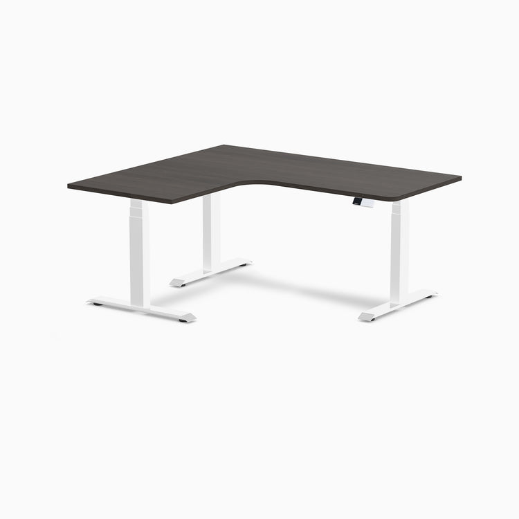 Desky L-Shape Melamine Sit Stand Desk