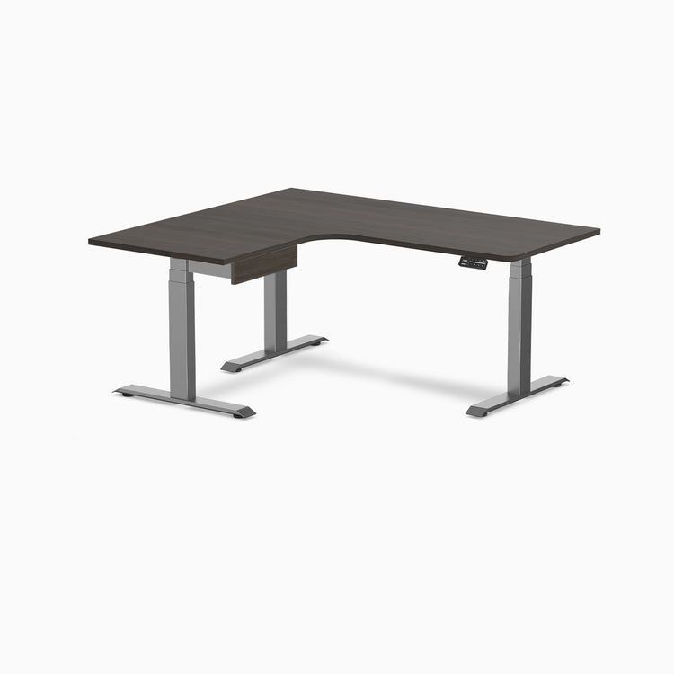Desky L-Shape Melamine Standing Desk With Drawer