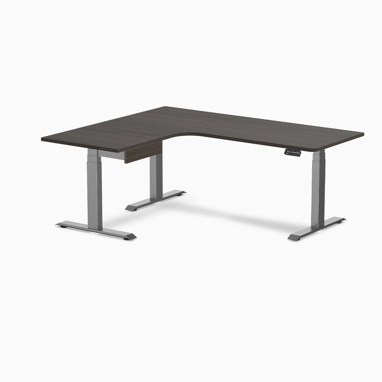Desky L-Shape Melamine Standing Desk With Drawer