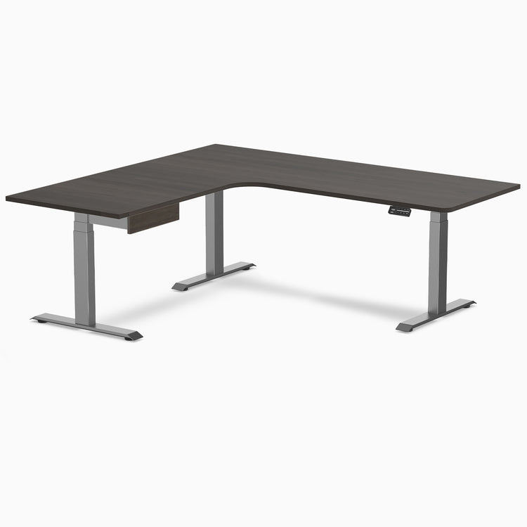 Desky L-Shape Melamine Standing Desk With Drawer