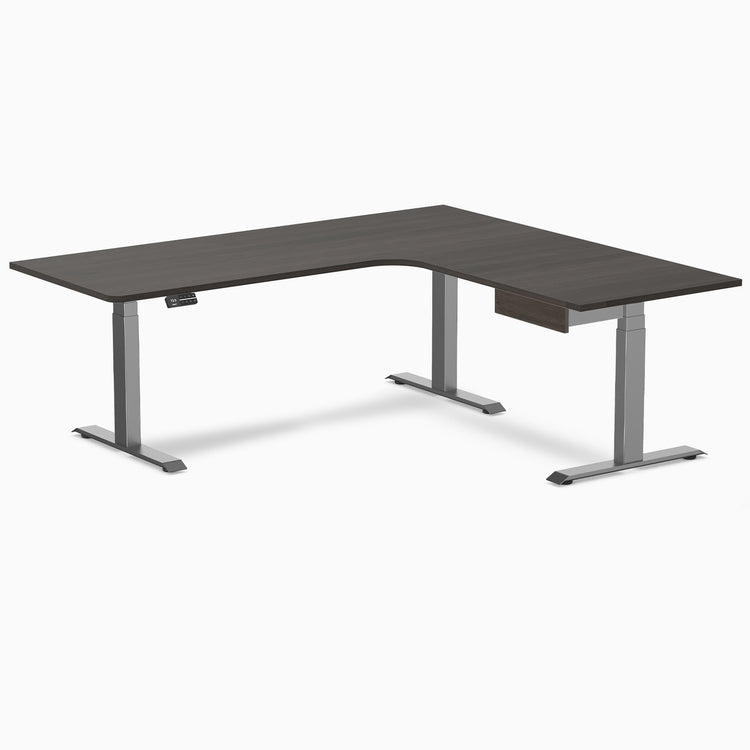 Desky L-Shape Melamine Standing Desk With Drawer