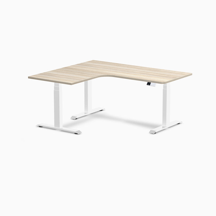 Desky L-Shape Melamine Sit Stand Desk