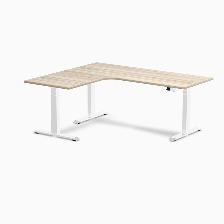 Desky L-Shape Melamine Sit Stand Desk