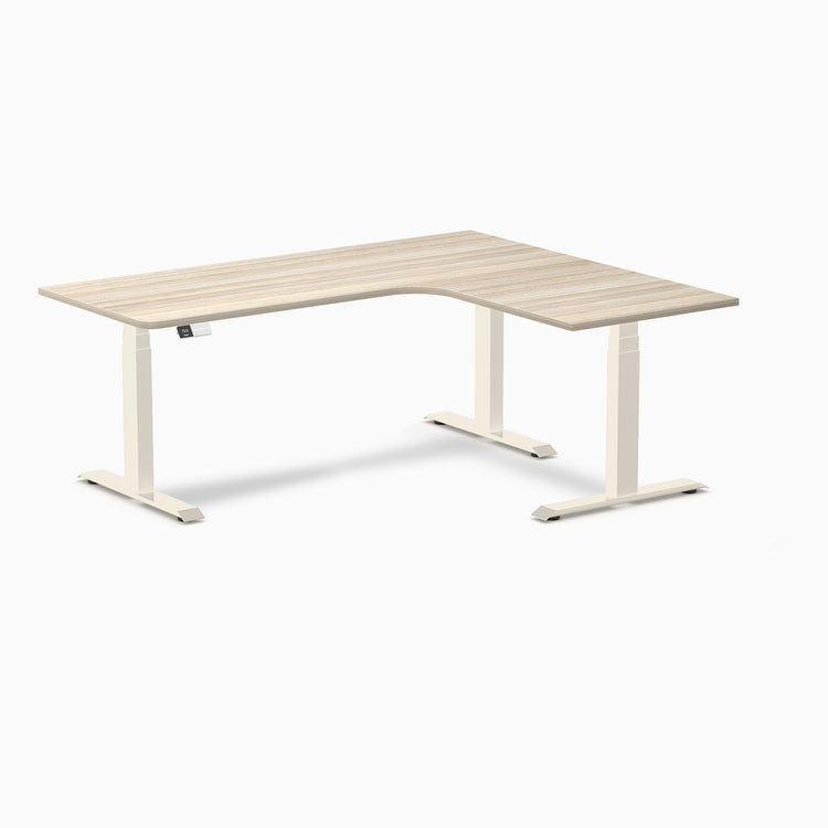 Desky L-Shape Melamine Sit Stand Desk