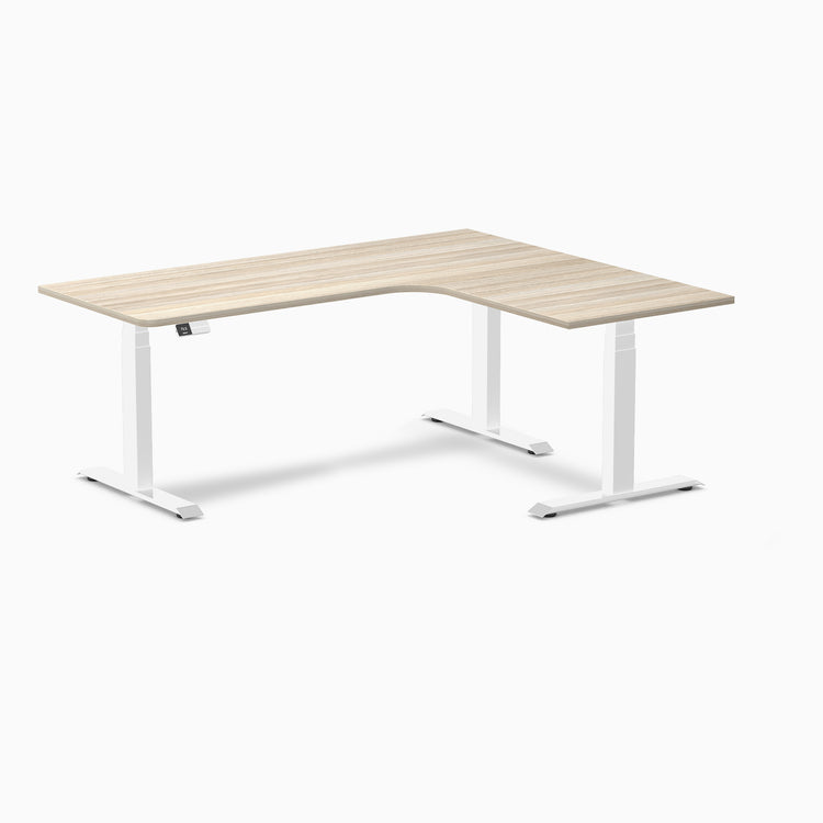 Desky L-Shape Melamine Sit Stand Desk