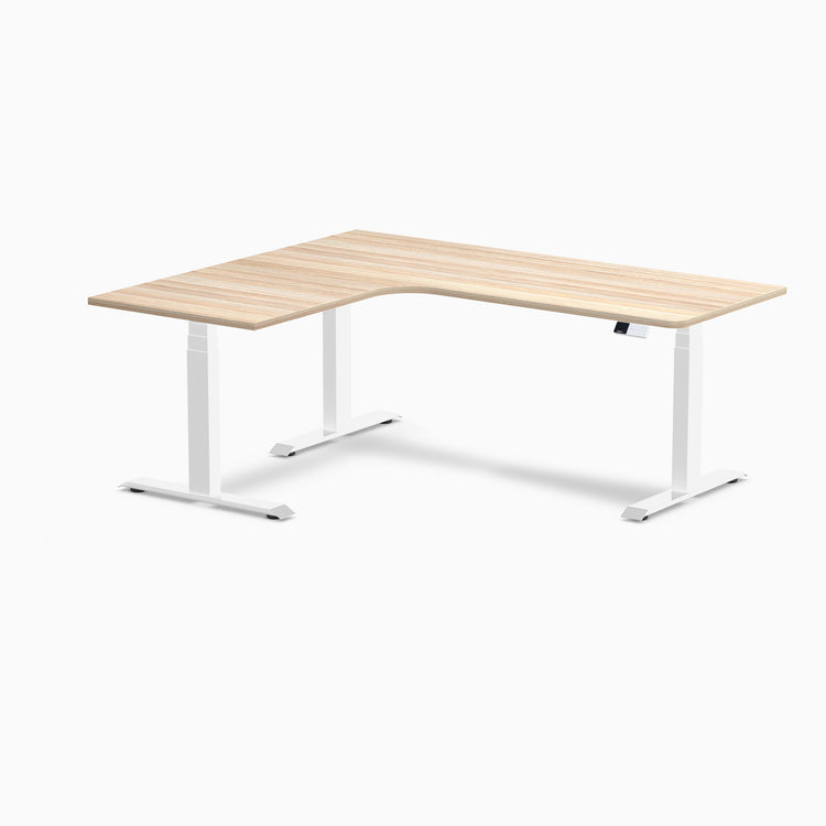 Desky L-Shape Melamine Sit Stand Desk