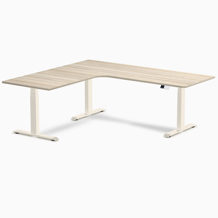Desky L-Shape Melamine Sit Stand Desk
