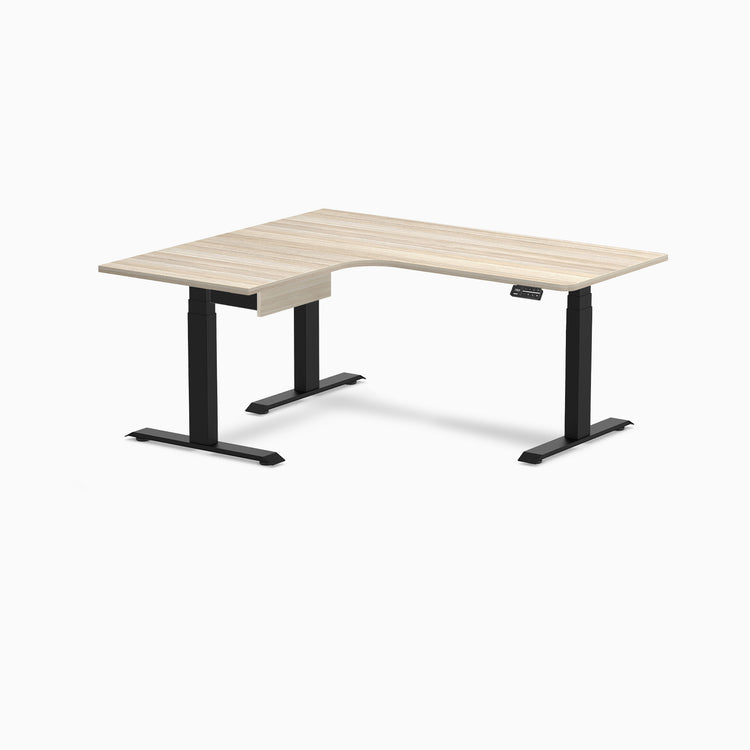 Desky L-Shape Melamine Standing Desk With Drawer