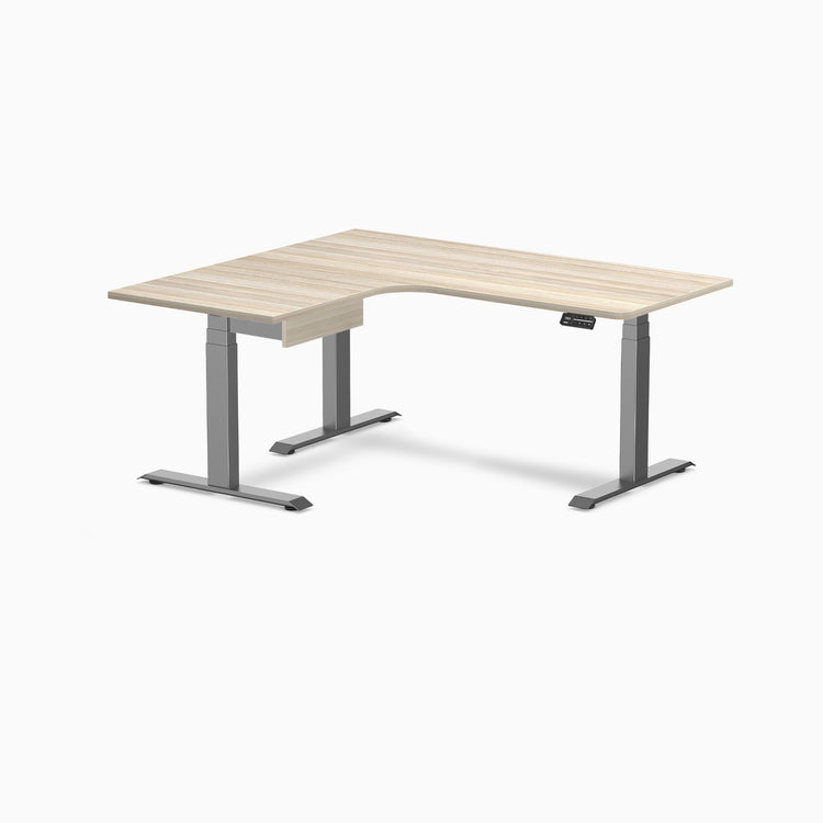 Desky L-Shape Melamine Standing Desk With Drawer