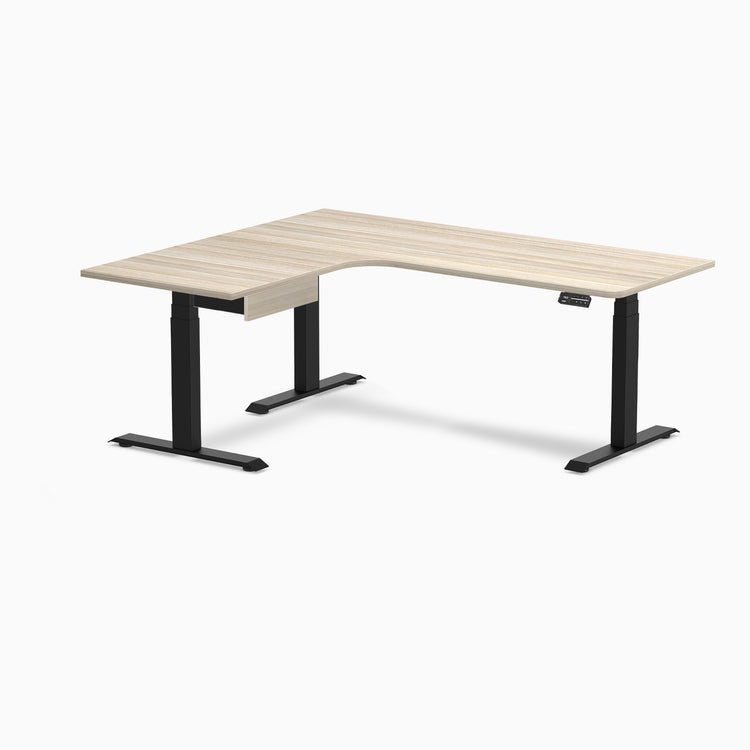 Desky L-Shape Melamine Standing Desk With Drawer