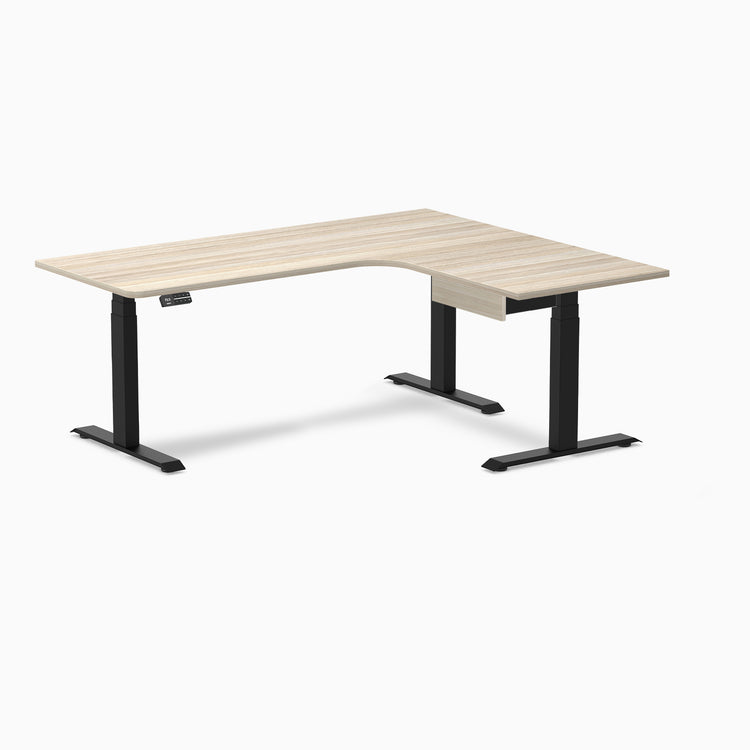 Desky L-Shape Melamine Standing Desk With Drawer