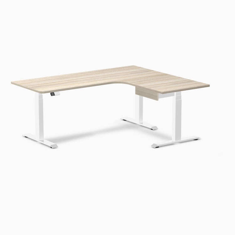 Desky L-Shape Melamine Standing Desk With Drawer