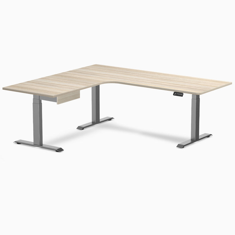 Desky L-Shape Melamine Standing Desk With Drawer