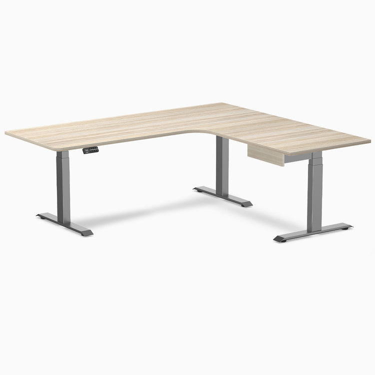 Desky L-Shape Melamine Standing Desk With Drawer