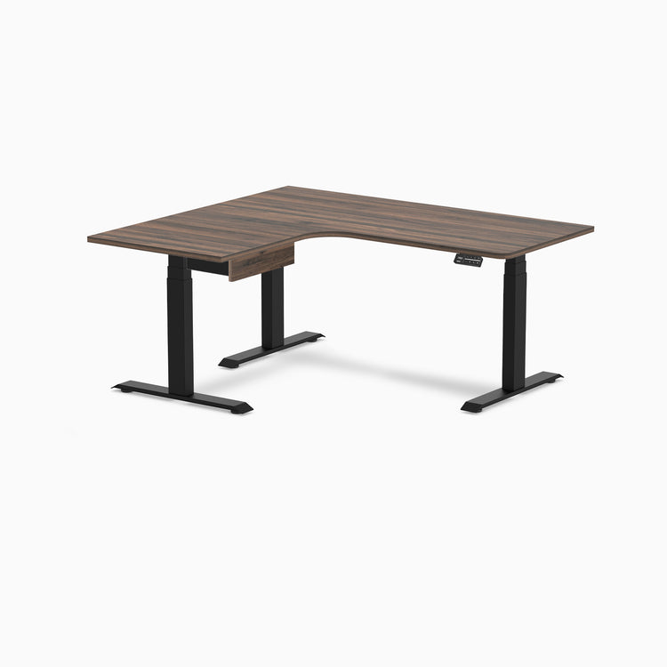 Desky L-Shape Melamine Standing Desk With Drawer