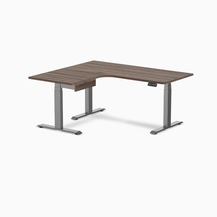 Desky L-Shape Melamine Standing Desk With Drawer
