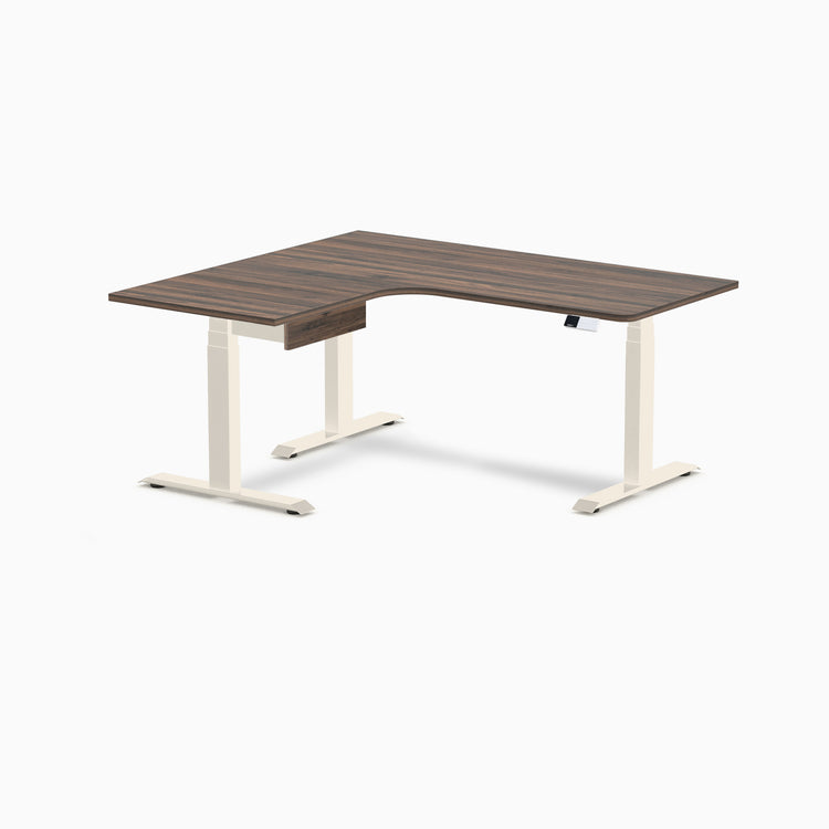 Desky L-Shape Melamine Standing Desk With Drawer
