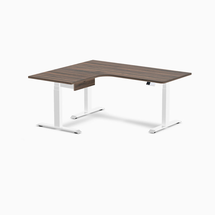 Desky L-Shape Melamine Standing Desk With Drawer