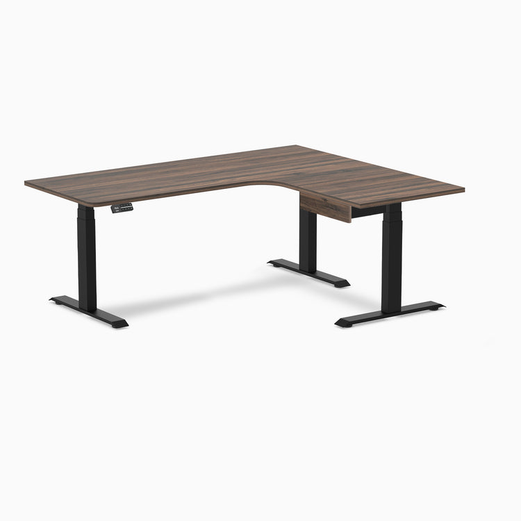 Desky L-Shape Melamine Standing Desk With Drawer